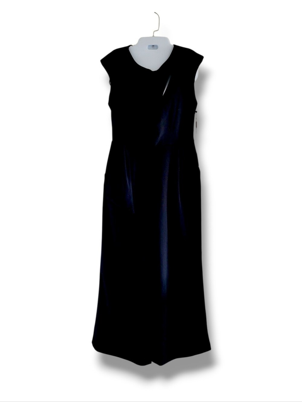Calvin Klein | NWT Classic Black Cap Sleeve Cutout Cropped Wide Leg Jumpsuit